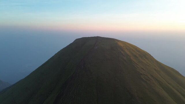 drone view penanggungan montain