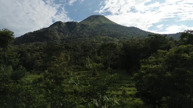 drone view penanggungan montain
