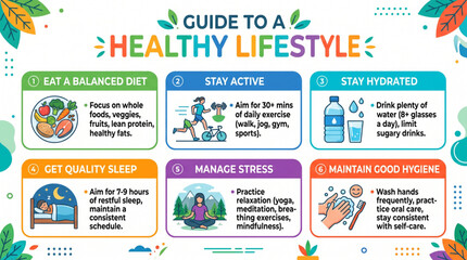Naklejka premium Healthy Lifestyle Infographic