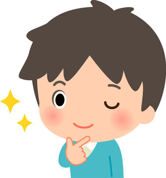 気取ったポーズをとる若い男性