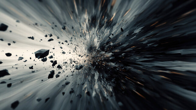 Deregulation - Unrestrained abstract forms conceptual freedom visual disorder dynamic energy disruption minimalistic composition expressive symbolic chaos