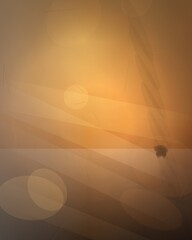 Warm sunset light rays with bokeh background © arizalin