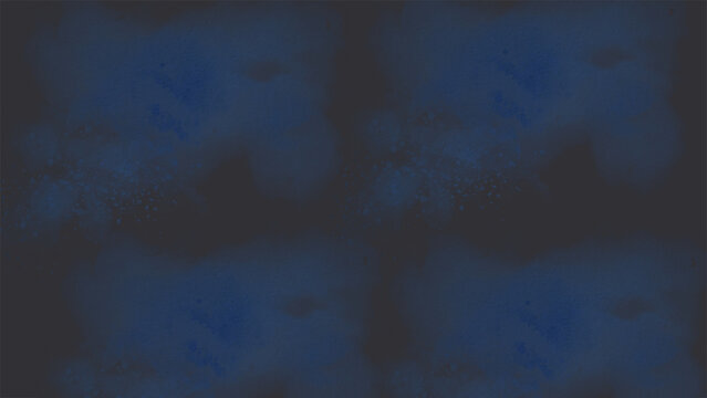 Dark Blue Abstract Watercolor Texture Background with Moody Ink Bleed and Smoky Gradient Effects