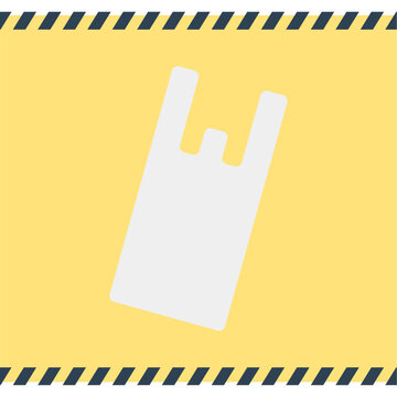 レジ袋のビニール袋イラスト 日用品 買い物 Plastic bag shopping bag illustration everyday item