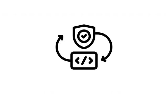 devops minimalist stroke animation