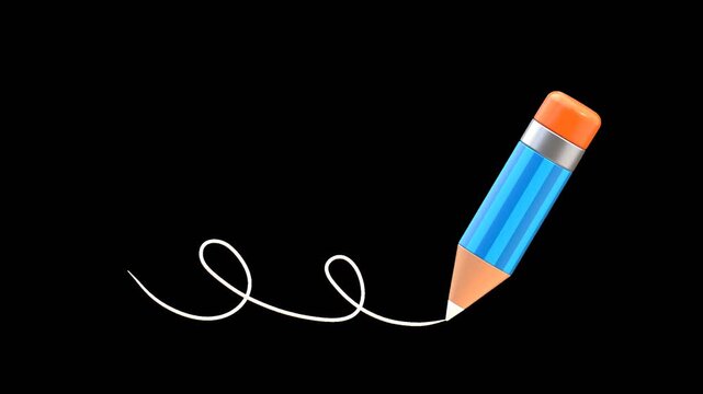 3D Edit Pencil Button | Alpha Channel