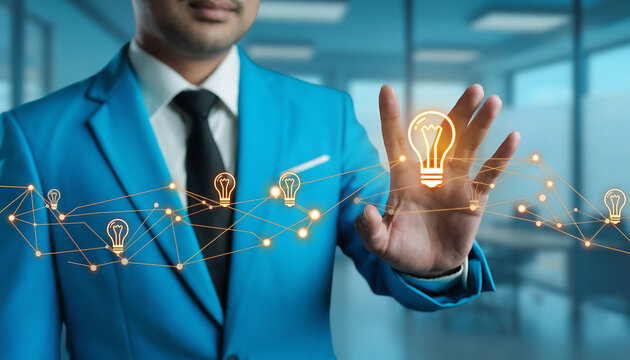 Concept of knowledge management through capturing, sharing, and applying organizational insights. Business Concept
