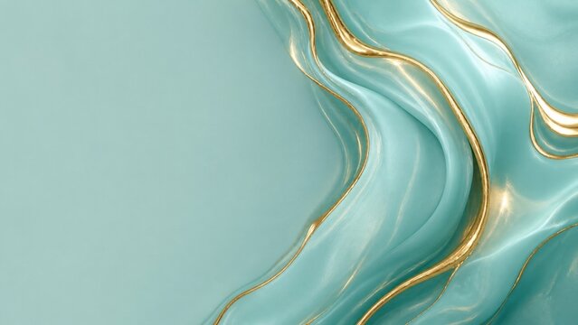 Celadon Fluid Gold Background for Luxury Brand Design