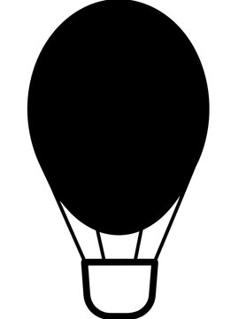 Hot air balloon transportation vehicle icon.