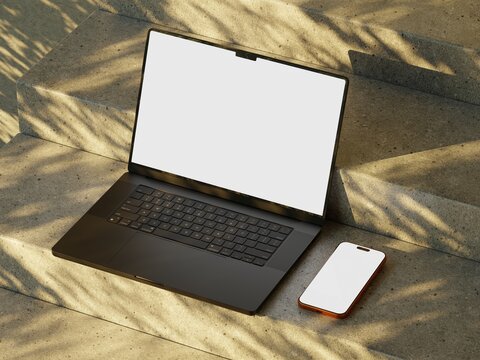 Responsive Web Design and website Mockup, Devices Mock up, Smartphone desktop tablet laptop template Mockup