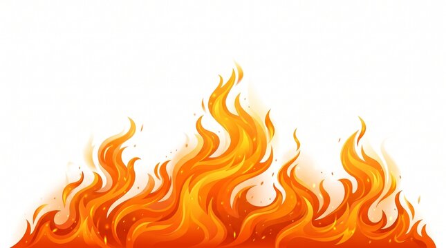  Bright stylized flames with dynamic motion