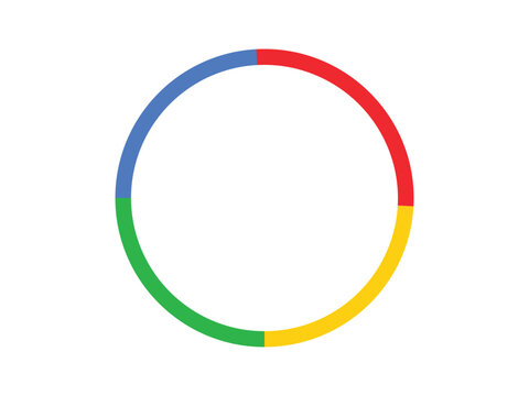 Google Customer Review Colorful Round Frame Icon for Business Feedback Vector Illustration