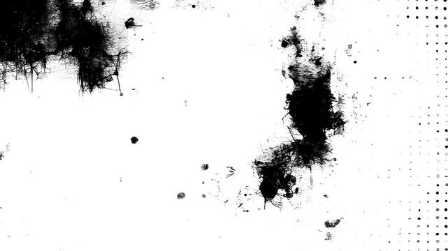Abstract Grunge Ink Motion.Dynamic dark ink splatters and scratched surface pattern. Ideal textured backdrop design material.