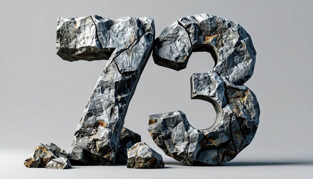 3D rendered rock formation number seventy three.