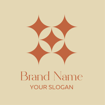 Abstract design template. Luxury logotype element. Corporate identity icon. Vector illustration.