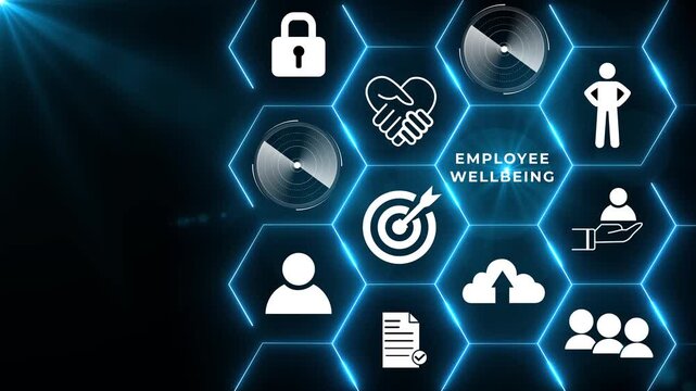 Employee wellbeing concept. Creating employee benefits and satisfaction programs. Fostering a positive work culture and employee engagement. The physical, mental and emotional health of employees