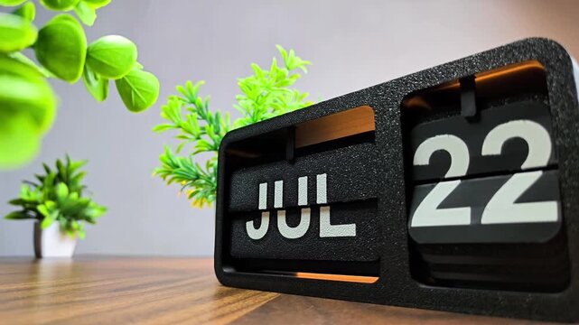 Retro flip calendar changing date from july 21 to july 22. Pi Approximation Day
