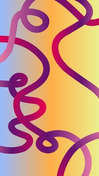 Gradient Wavy Line on Potrait Background
