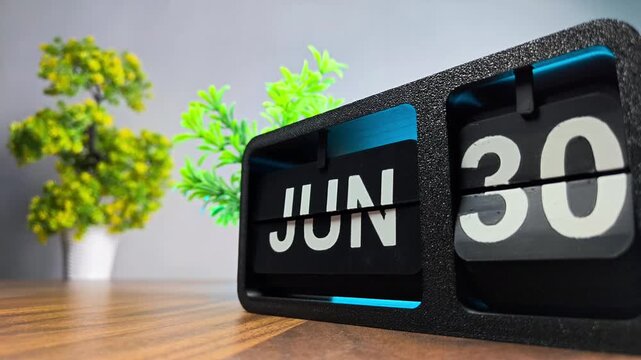 Retro flip calendar changing date from june 29 to june 30. World Asteroid Day