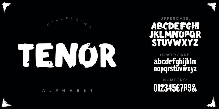 Tenor Thick Brush Display Font for Impactful Headlines and Bold Advertisement Posters