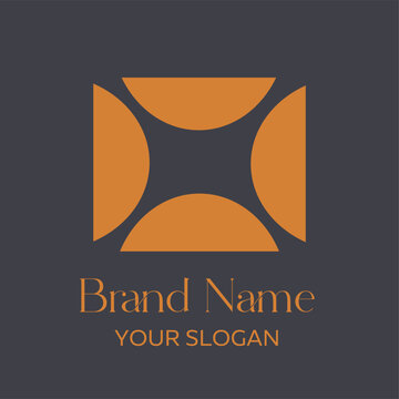 Abstract design template. Vector logotype element for branding and identity.