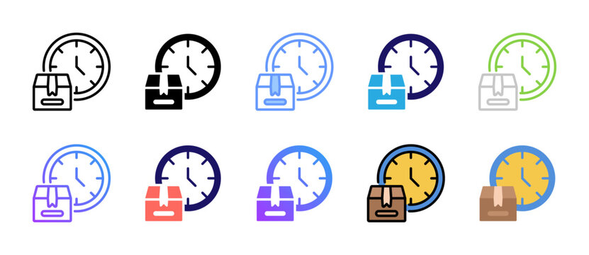 Delivery Time Icons Collection in Various Styles
