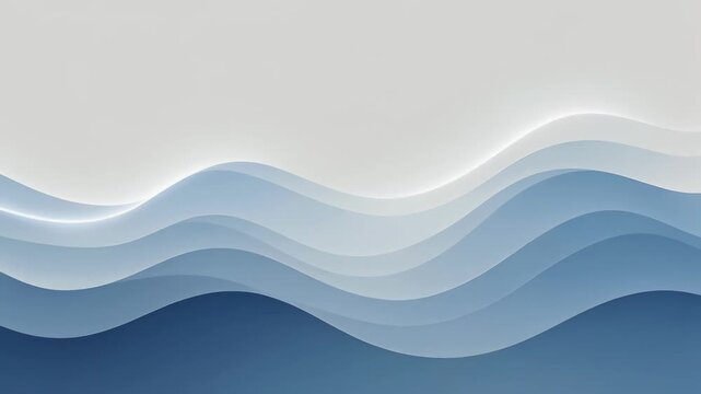 Soothing video of gentle layered waves flowing in calm serene shades for relaxation and meditation