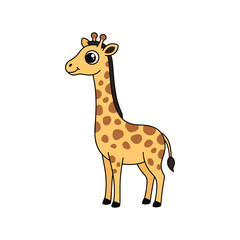 Fototapeta premium Cute cartoon giraffe illustration for kids nursery design.