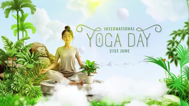 International Yoga Day Background.