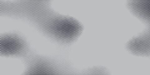 Fototapeta premium Hexagon Shapes Vector Abstract Geometric Technology Retrowave Sci-Fi Texture Isolated on Light Background. Halftone Hex Retro Simple Pattern. Minimal 80s Style Dynamic Tech Wallpaper