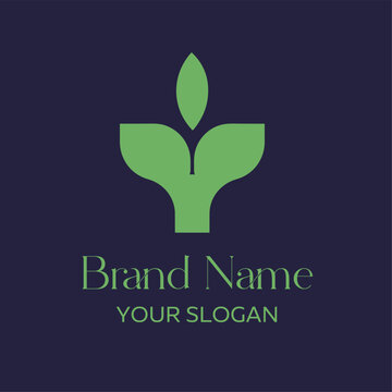Logos of green color for eco-friendly products. Vector illustration
