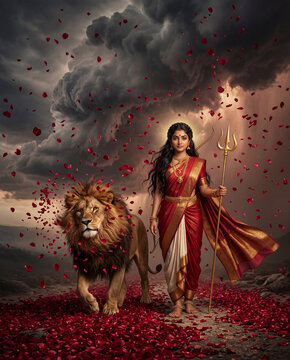 Hindu Goddess Durga Mata, Navratri