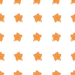 Cute hand drawn orange hibiscus flower seamless pattern  © Seraphina 53295