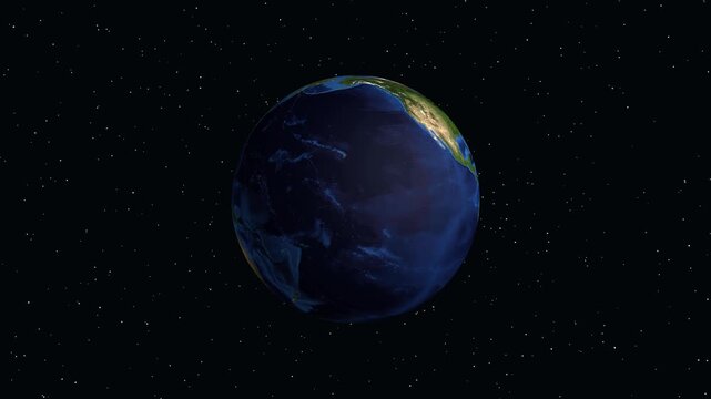 Animated Globe Zooming into Kailua Kona Hawaii with Geographic Data Overlay