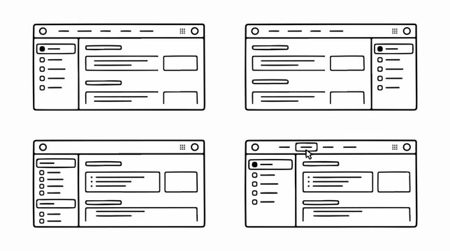 Wireframe design user interface 1.