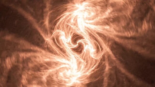 Abstract orange spiral light waves background