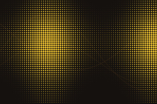 Abstract halftone grid with yellow and black dot pattern dotpattern yellowblack