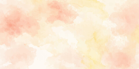 Fototapeta premium Abstract Soft Peach and Yellow Watercolor Texture Background