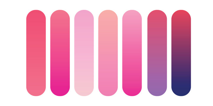 Set of color spectrum web icon and button templates isolated on white background. Vector illustration.