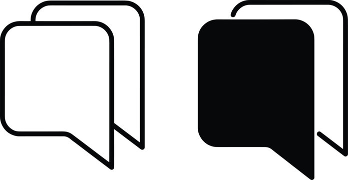 Chat Speech Bubble Icon Set Collection