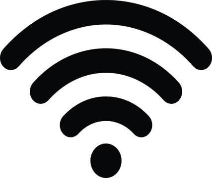 Wifi zone flat icon vector illustration of a wireless network signal symbol for internet hotspot connection