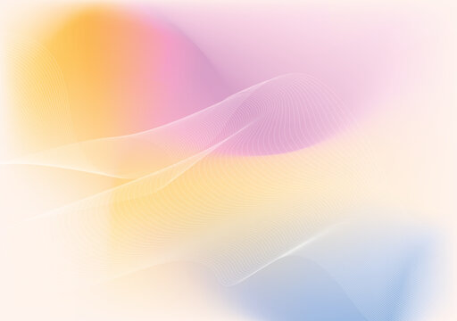 Abstract Pastel Wave Background Illustration, Vector Design