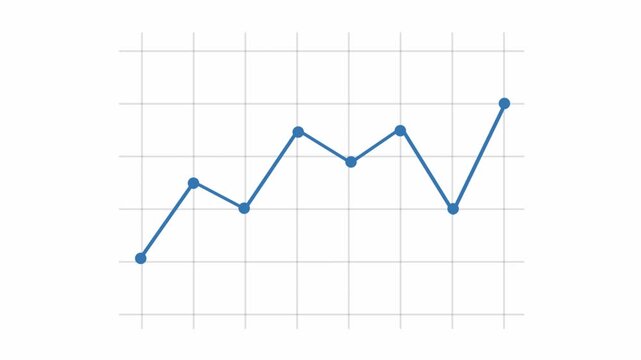 Business growth concept in graph chart showing marketing sales profit increasing to future target. business graph success Statistics bars columns growth animation arrow on white background. 