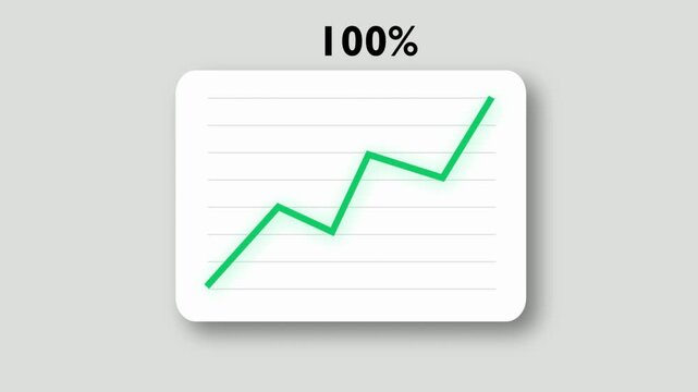 Business growth concept in graph chart showing marketing sales profit increasing to future target. business graph success Statistics bars columns growth animation arrow on white background. 