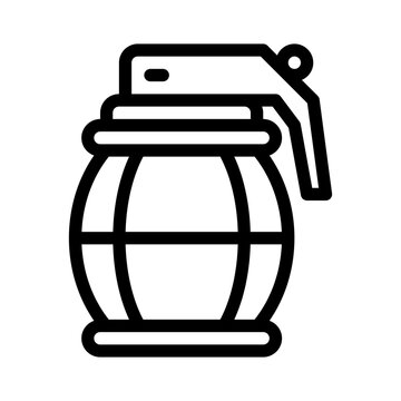 grenade line icon