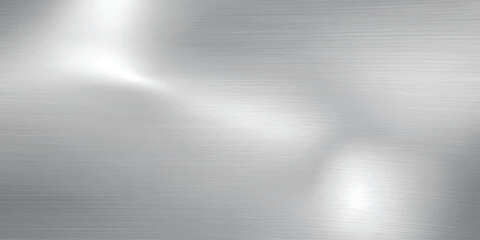 Fototapeta premium Brushed Silver Metal Texture Background with Reflective Highlights