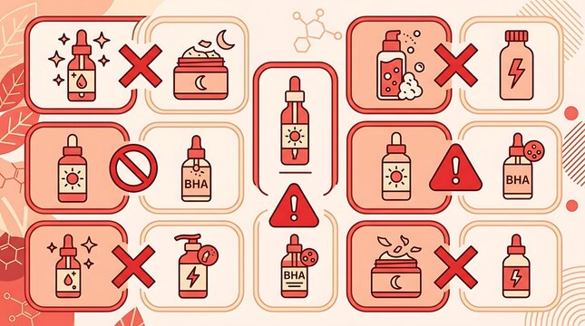 Skincare layering and ingredient compatibility warning guide