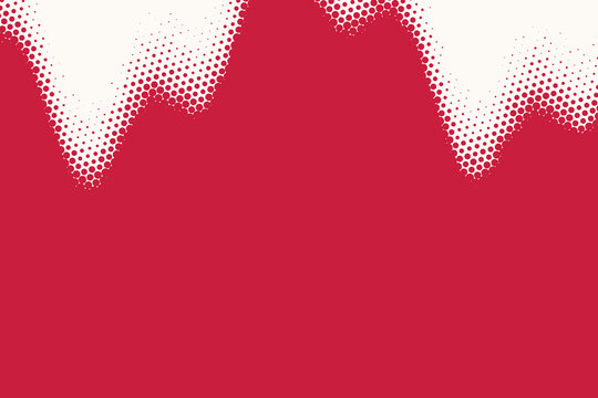 Halftone red liquid drip pattern with white speckled texture