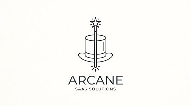 Minimalist Arcane Solutions company logo design.