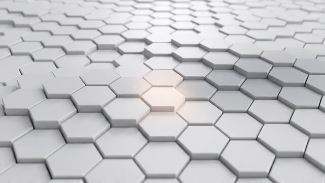 Hexagonal Grid Background A visually striking and modern background featuring a seamless repeating pattern of interconnected hexagonal shapes in varying shades of gray